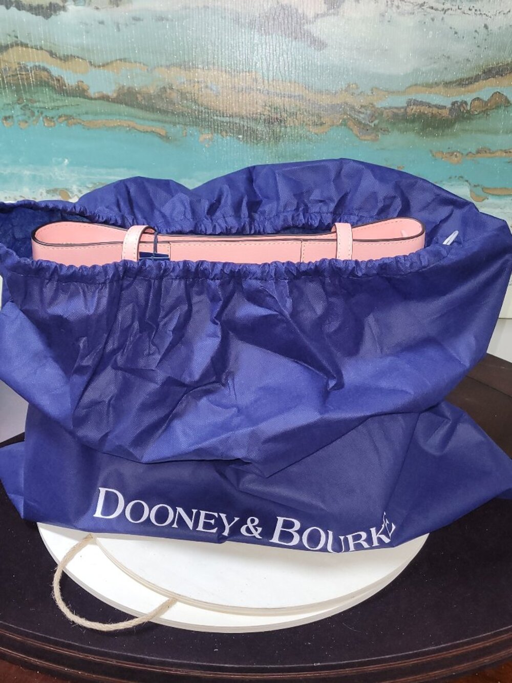 Dooney & Bourke Lexinton Shopper Pink Saffiano Leather  [Item #HL12] - Picture 13 of 14
